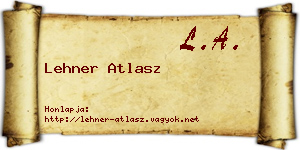 Lehner Atlasz névjegykártya